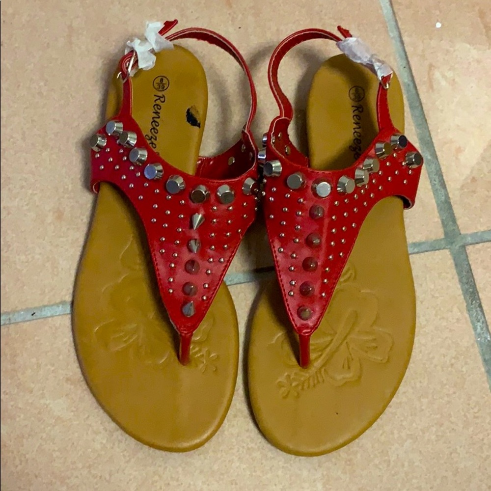 2 Sandals (red and black)